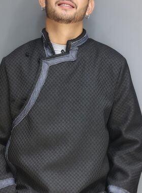 藏装外套男士冬装藏服加绒上衣藏式衣服2023新款秋冬西藏服民族风