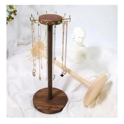 饰品项链挂架饰品展示架编织绳挂项链架实木首饰陈列架