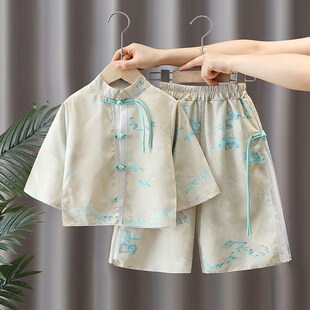 汉服男童秋装2025宝宝新中式古装儿童春秋款国学服套装中国风唐装