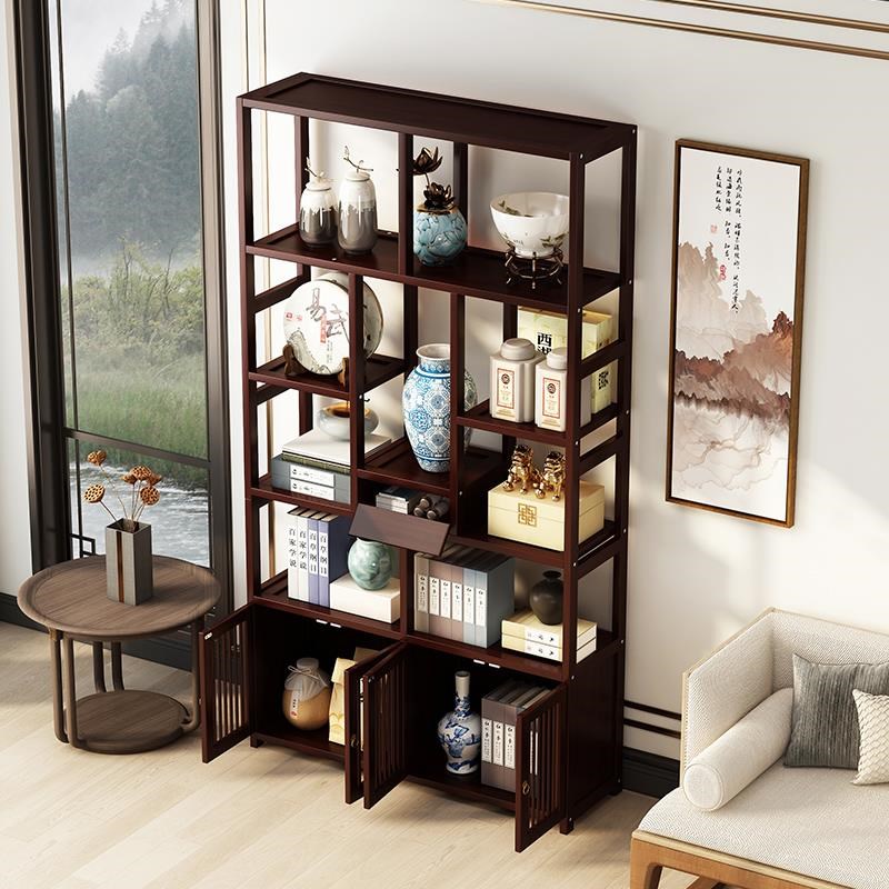 茶叶展示柜家用陈列柜茶室茶具置物架非实木摆放架紫砂壶储物柜子