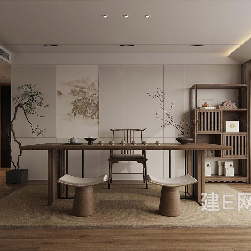 新中式实木茶桌椅组合现代简约禅意茶室泡茶台茶几茶桌家具可定制