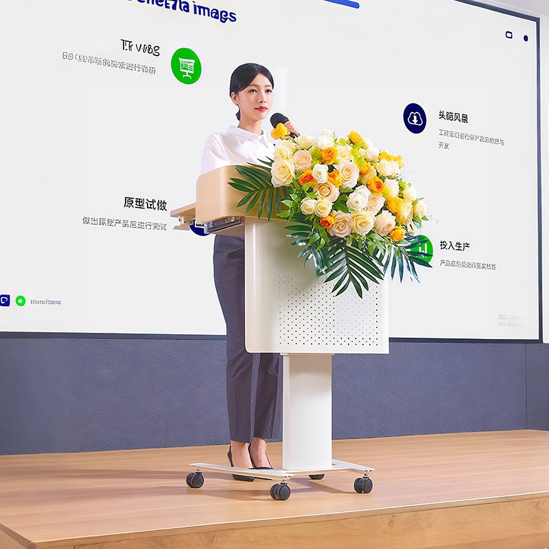 升降讲台会议室教室讲台桌移动演讲台发言台实验室办公站立工作台