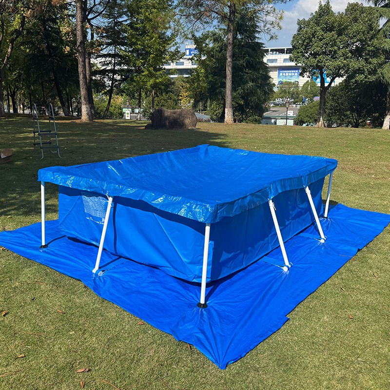 游泳池盖布加厚PE编织篷布防水雨布防尘盖地布垫布圆形方形PVC盖