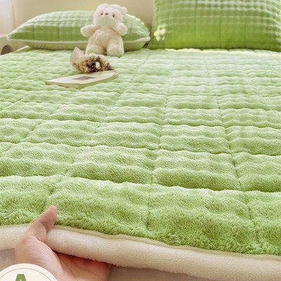 兔毛绒床垫褥子软垫m家用A类加厚宿舍学生单人铺垫被冬季加绒床褥