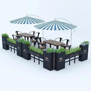 不锈钢带接水盘花箱客厅阳台露台楼顶托盘种植箱办公室内装饰花槽