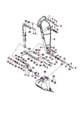 三一SY750挖掘机挖斗销轴 轴套13724665 13724714 三一挖掘机斗轴