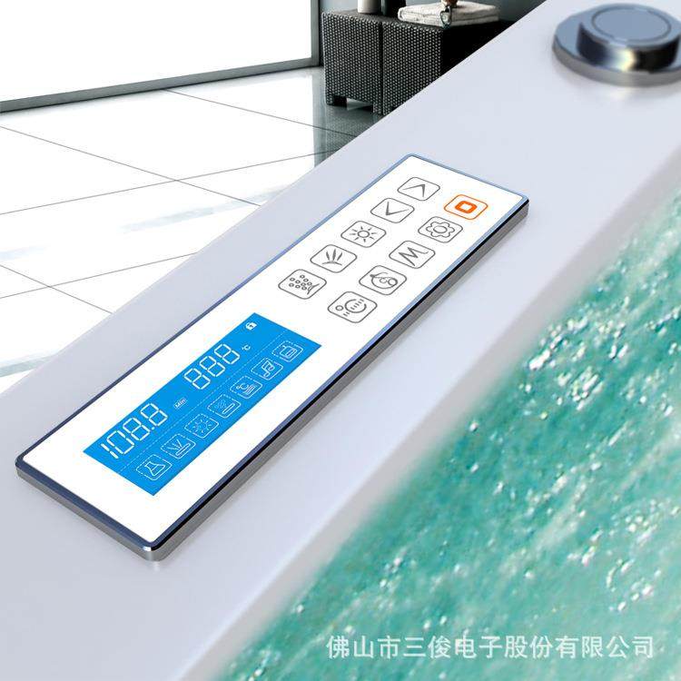 时尚1.5m浴缸成人按摩浴缸控制器 陶瓷按摩缸感应玻璃面板直供