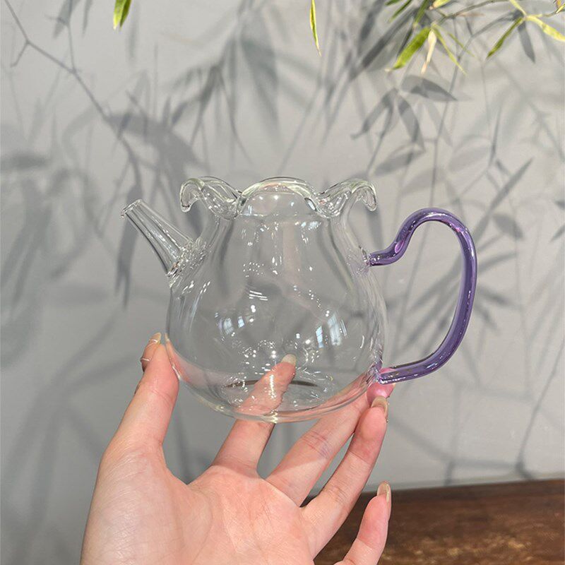 惊蛰 高硼硅玻璃茶壶耐热泡茶器家用简约L带过滤小茶壶茶具公道杯