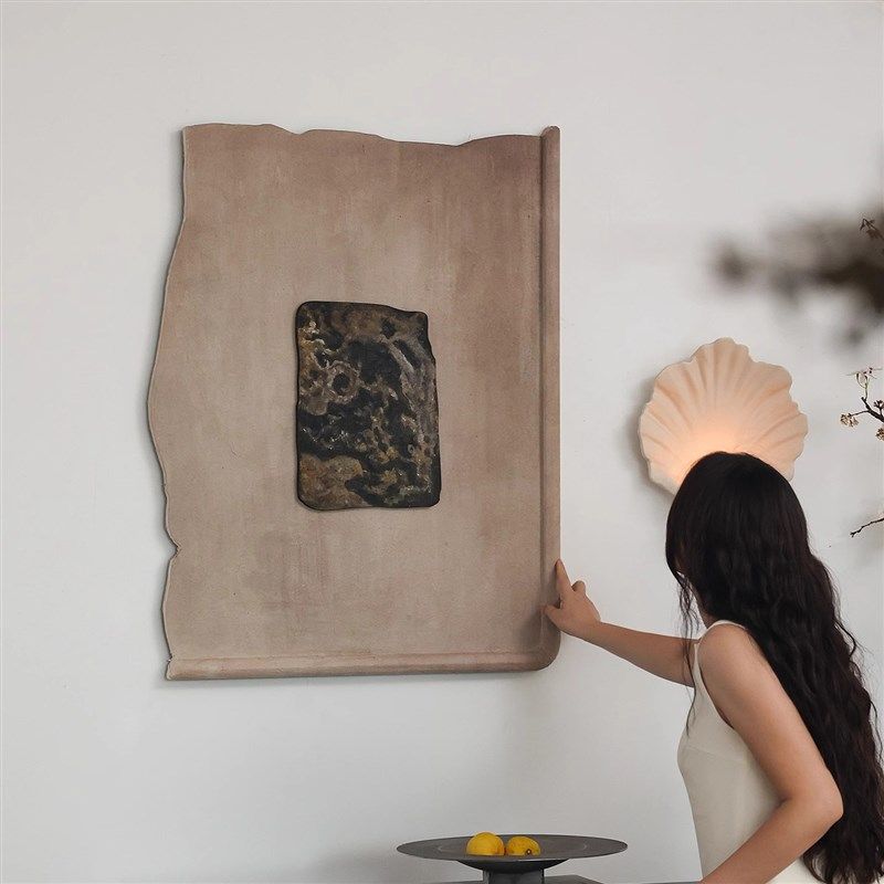 GUYU中古立体艺术肌理装饰画 画新B款不规则造型客厅玄关墙面装饰