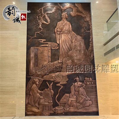 锻铜浮雕大型铜浮m雕壁画玻璃钢仿铜浮雕纯铜雕刻紫铜浮雕影壁定
