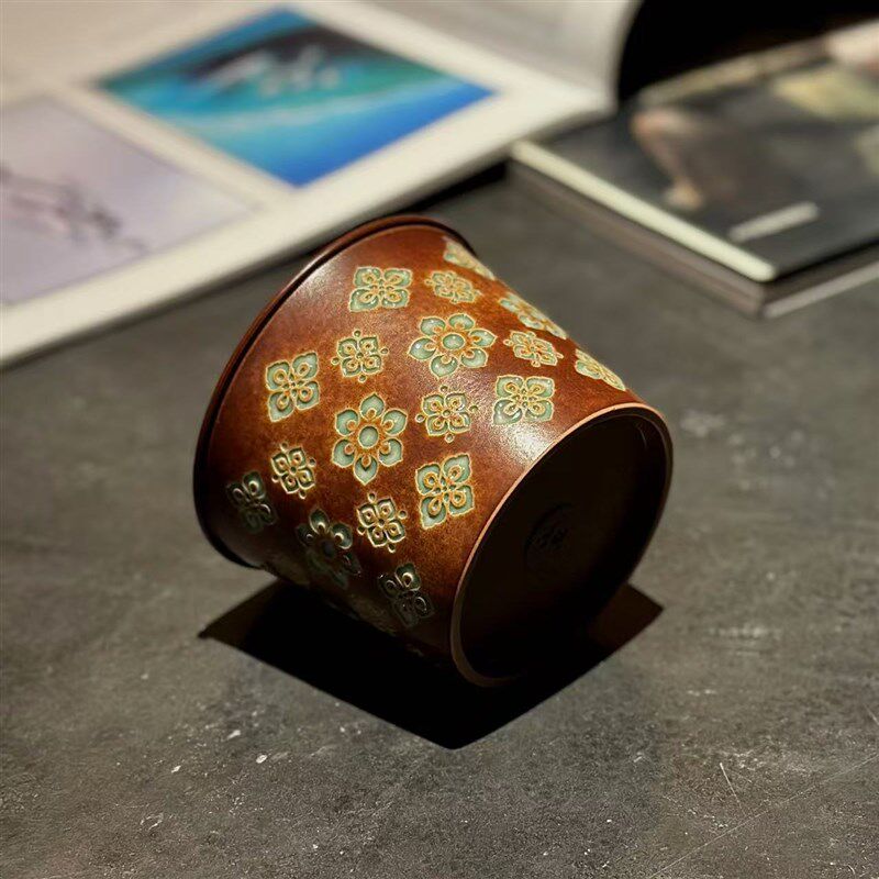 瓷茶记 大唐r宝相拉花咖啡杯猪口杯