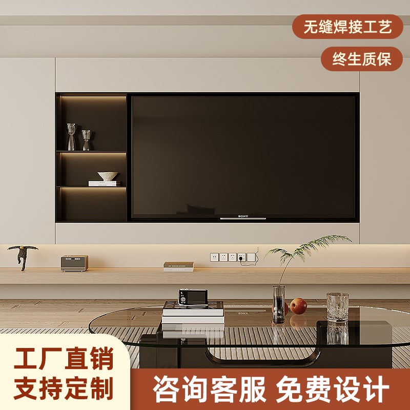 不锈钢电视c壁龛嵌入式化妆室置物架浴室成品分层隔板内嵌柜电视