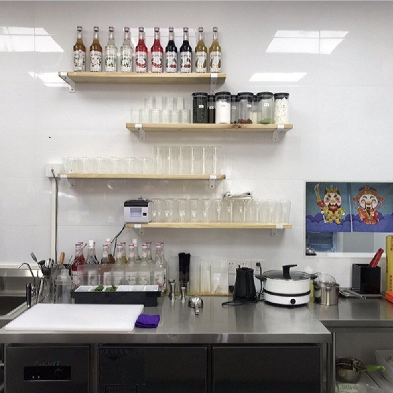 墙上置物架实木一字板搁物架墙壁书架G客厅装饰墙架厨房壁挂收纳