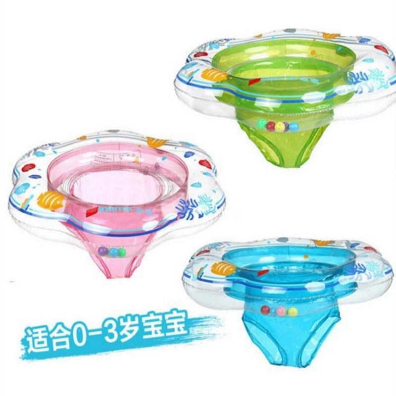 婴儿游泳圈腋下6个月以q上坐圈防翻1到2岁新生12个月U形圈透明座