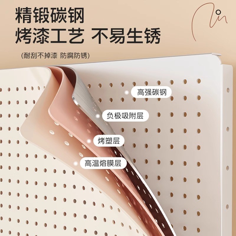 桌面洞洞板置物架免打孔立式学生书桌电脑桌上收纳整理架子展示架