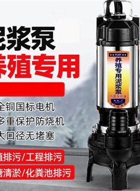 德国进口抽粪泵泥浆泵农用泵灌溉潜水养殖排污泵抽泥沙吸泥抽粪泵