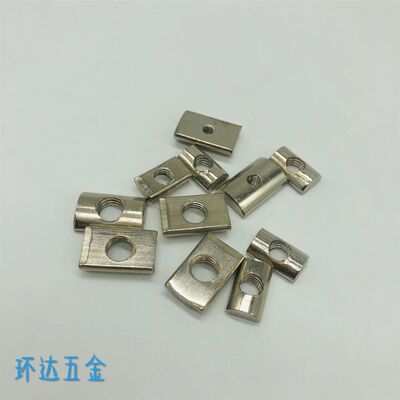 国标铝型材配件半圆螺母30X30 40X40型M4 M5 M6 M8扁头长方形螺母