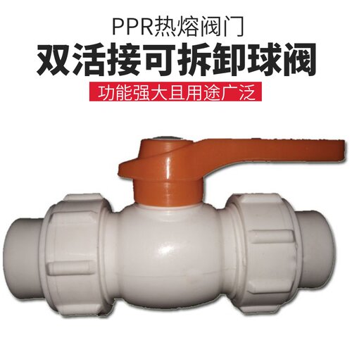 PPR球阀门双活接6分25钢芯闸阀40焊接拆卸水管配件4分20开关