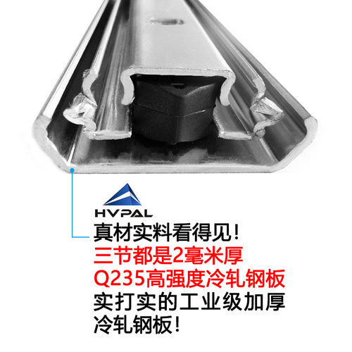 53宽三节轨重型滑轨钢滚珠工业载重型导轨承重抽屉轨道家用滑道