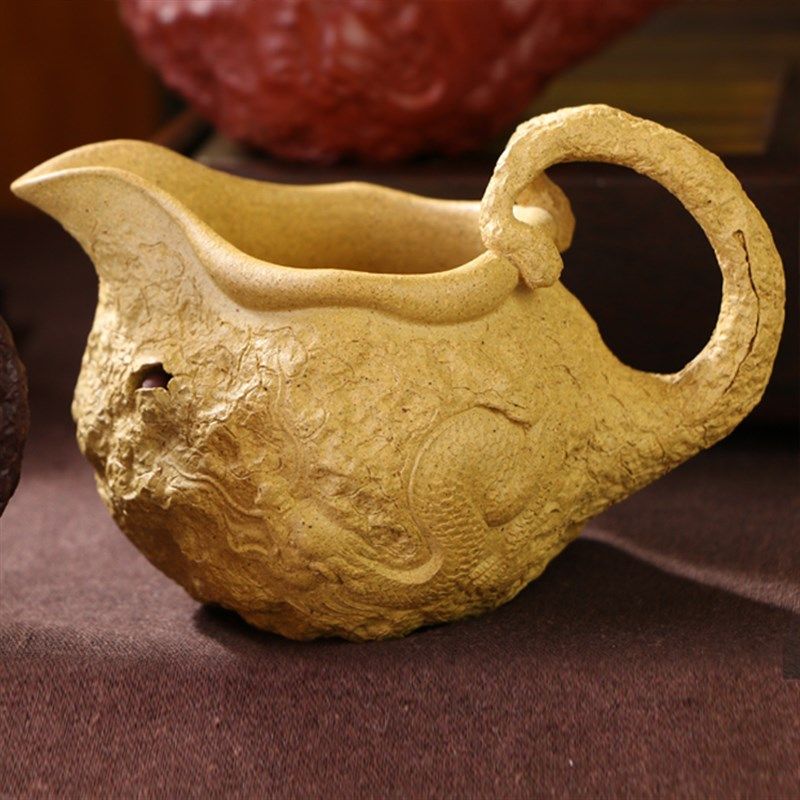 宜兴紫砂精品中式茶具名家手工分茶器紫泥段泥朱泥苍龙供春公道杯