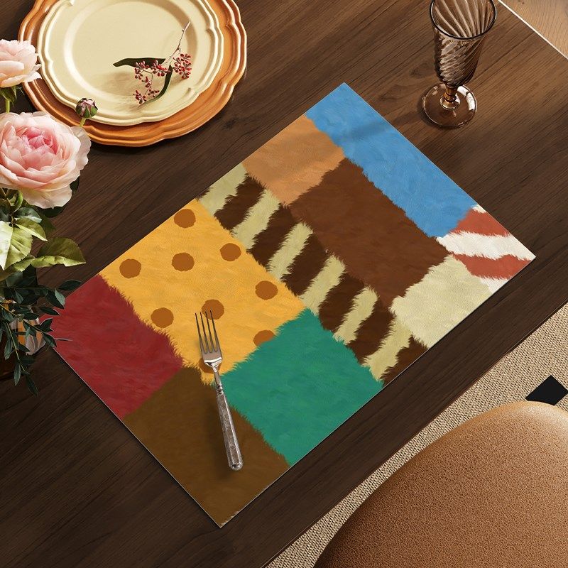 美式多巴胺餐垫防水防油免洗小皮革餐桌垫西餐餐垫餐盘防烫隔热垫,居家布艺,餐垫,淘宝优惠券,粉丝福利购,淘宝优惠卷