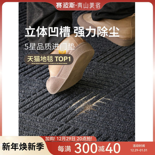 入户门地垫高级进门家用地垫y防滑耐脏耐磨大门脚垫可裁剪青山美