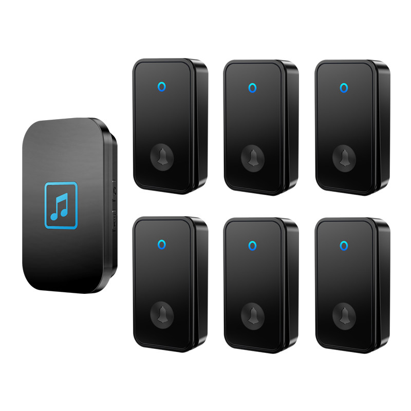 智能无线家用不用电池门铃自发电六拖J一远距离电子遥控呼叫器