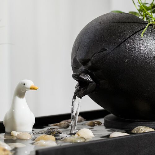 古法养鱼生态鱼缸水缸过滤造景瀑布流水摆件循环水盘微景观水景