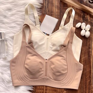 超薄款无痕光面内衣女士胸罩新款大胸显小收副乳防下垂无钢圈文胸
