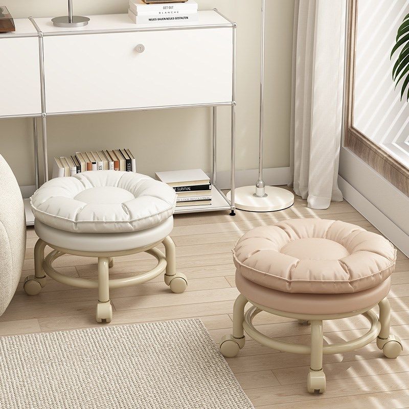 万向轮小凳子滑轮矮凳家用带轮板凳客厅带娃学步椅宿舍换鞋靠背椅,住宅家具,万向轮凳,淘宝优惠券,粉丝福利购,淘宝优惠卷