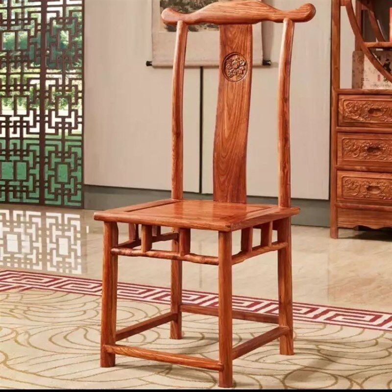 红木椅子大官帽刺猬紫檀餐桌椅实木靠背椅中式花梨木办公椅主人椅