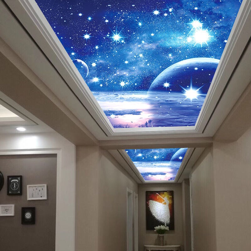 新款星空亚克力透光板艺术玻璃客厅过道走廊吊T顶天花板灯片定制