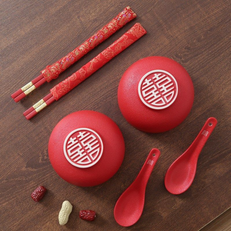 定制婚庆陶瓷喜碗汤勺礼盒装结婚碗筷套装礼物嫁妆送朋友闺蜜礼物,节庆用品/礼品,喜碗/敬茶杯,淘宝优惠券,粉丝福利购,淘宝优惠卷