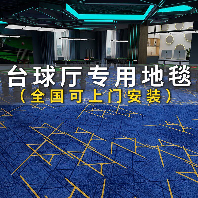 台球厅专用地毯商用办公室桌球室阻燃印花满整铺尼龙大面积水泥地