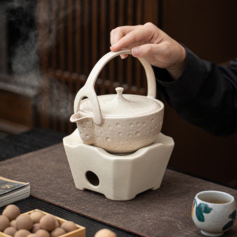叶屿 梨汤煮茶壶侧把嘟嘟壶围炉煮茶泡茶器煮水壶V云朵围炉温茶炉