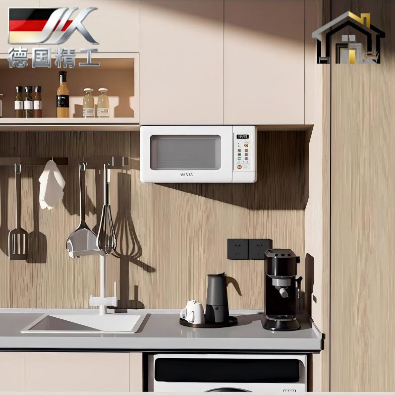 德国微波炉家用多功能新款吊挂式15L小尺寸转盘式微波炉嵌入房车
