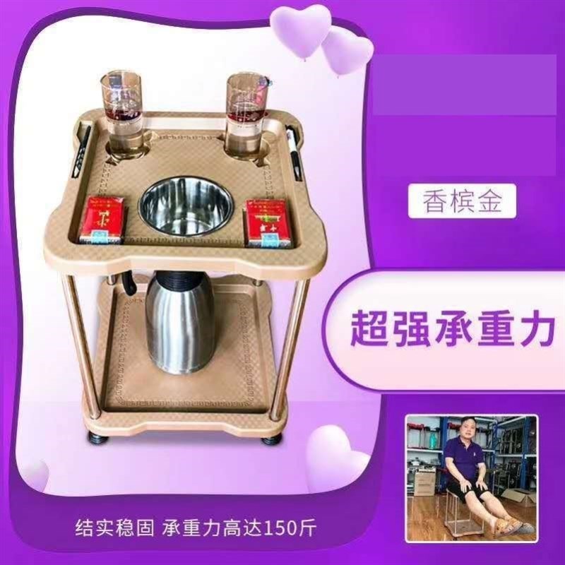 牌室茶水架精致小茶几麻将房茶水架阳台精致小茶几麻将桌茶几加厚
