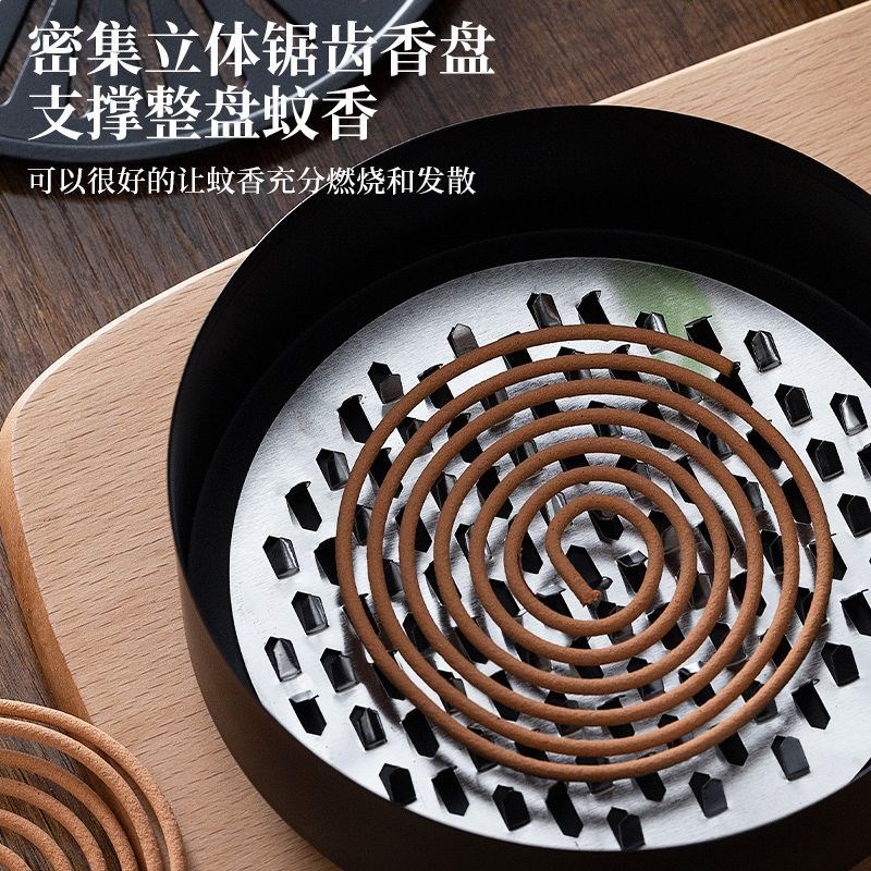 防火蚊香盒不锈钢蚊香盘托带盖除蚊盒创意接灰蚊香支架檀香蚊香炉