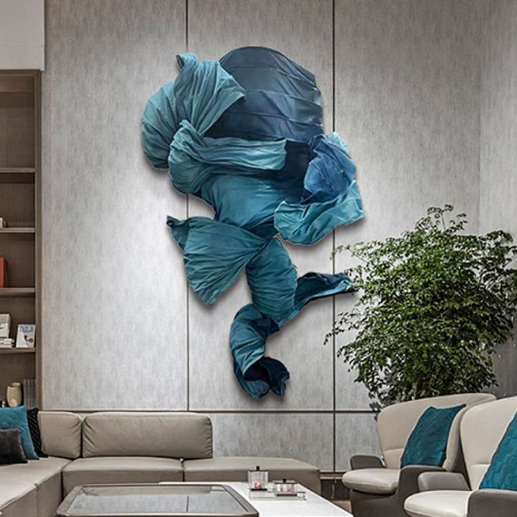 高端大气别墅装饰画抽象装置简约艺术吊饰立体画布艺玄关商场壁画图片