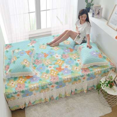 纯棉东北大炕专用防滑夹棉床单农村土炕全棉榻榻米大炕盖加厚床盖