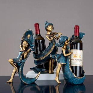 红酒架摆件家用客厅酒柜装饰品北欧创意个性家居摆设玄关钥匙收纳