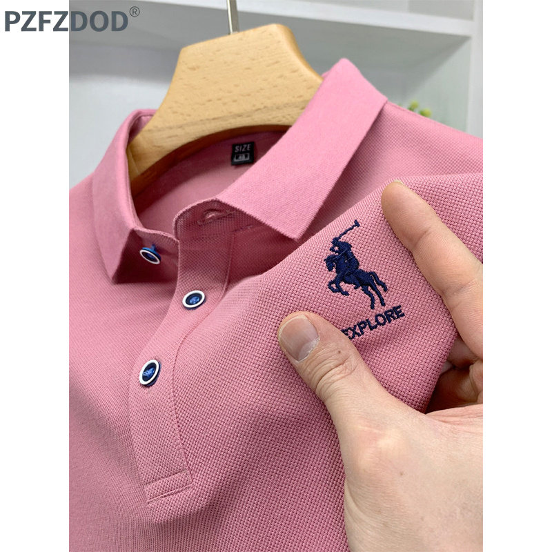 丝光棉Polo衫短袖上衣男士