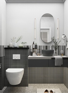 仿马赛克瓷片300x600厨房墙砖阳台粉J色北欧格子砖绿色卫生间瓷砖