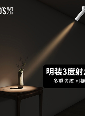 明装小光束角3度led聚光灯射灯A艺术氛围灯博物馆意境茶室可调角