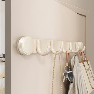 吸盘门后挂衣钩玄关挂衣架免打孔承重壁挂粘N胶钩子收纳入户门挂