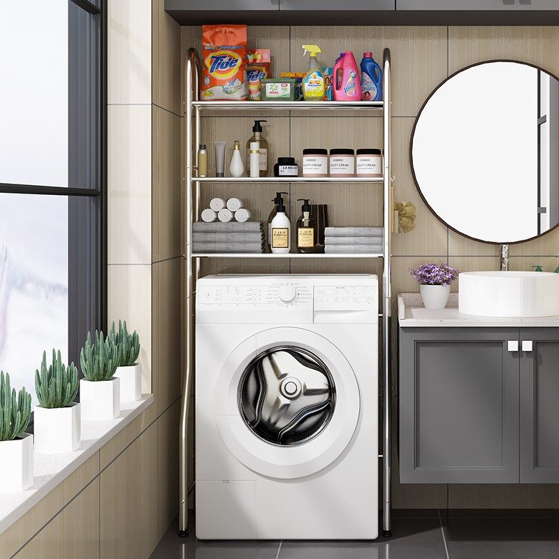 滚筒洗衣机置物架阳台多层收纳层架化妆室浴室波轮T翻盖洗衣机上