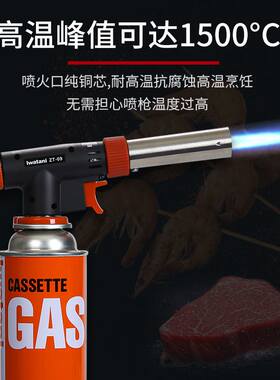 岩谷卡式喷火枪头喷灯烧猪毛喷枪烘焙家用喷头艾条点火器验金焊枪
