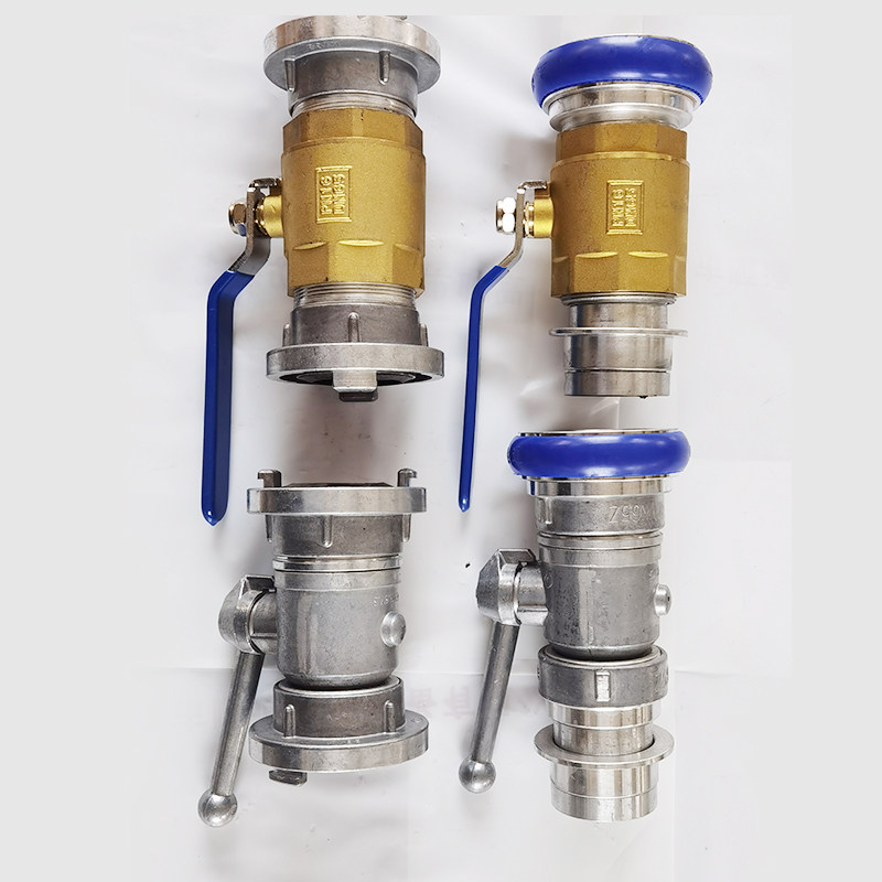 2.5寸3寸消防比武训练止水器阀门铝球铜阀内扣快速插DN65/80截水