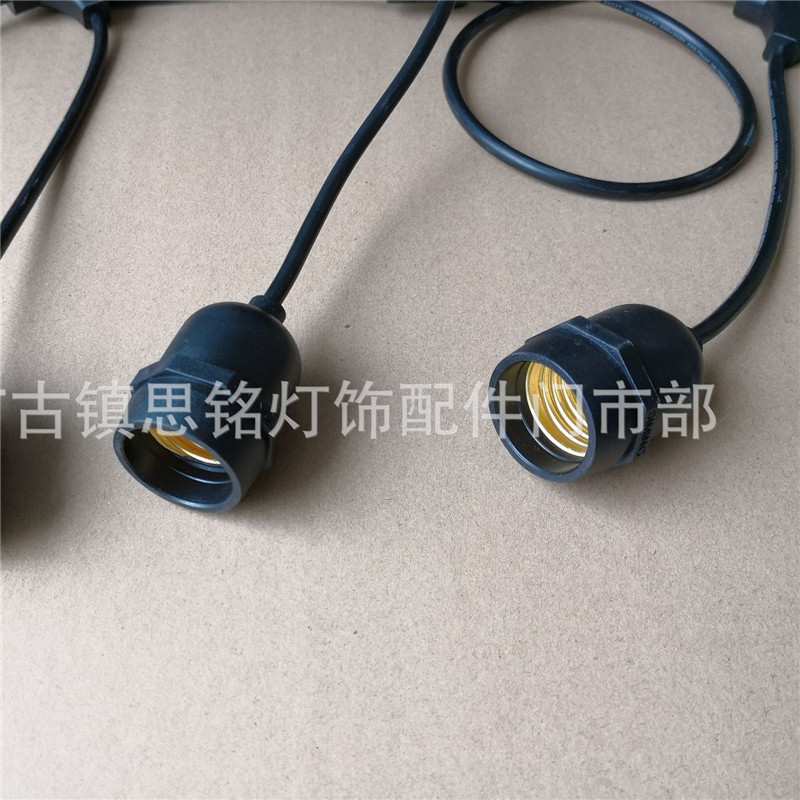 源头厂家SIMING欧规E27E26防水串联灯头灯15CM间距30个头4.65米长
