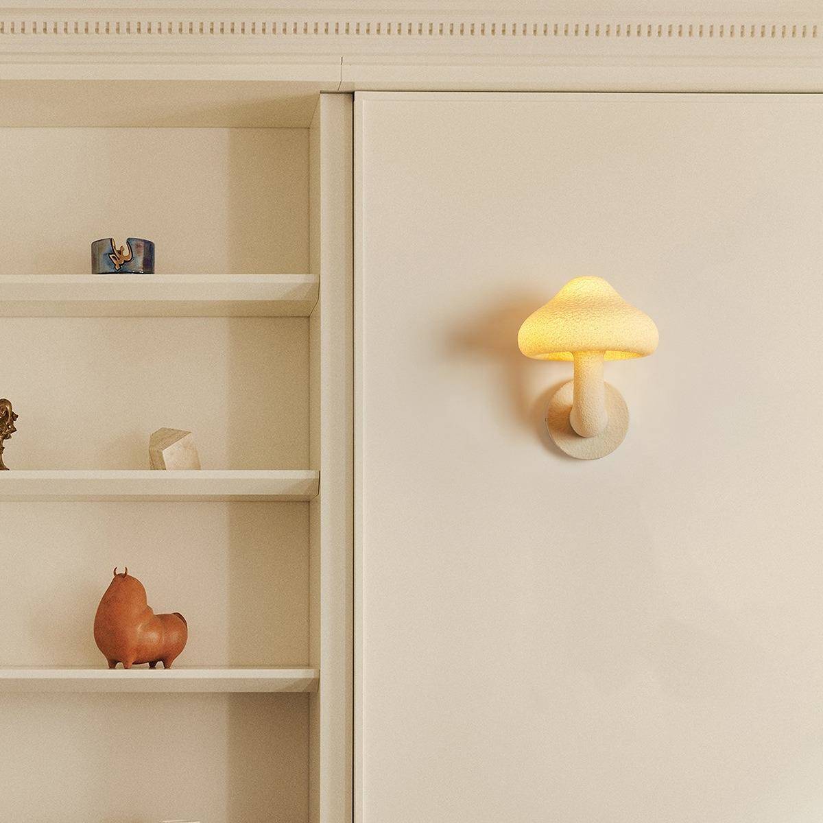 蘑菇壁灯法式奶油风中古创意个性艺术过道儿童房装饰可爱卧室床头